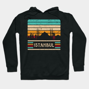 Istanbul Vintage Skyline Sultan Mosque Turkey Hoodie